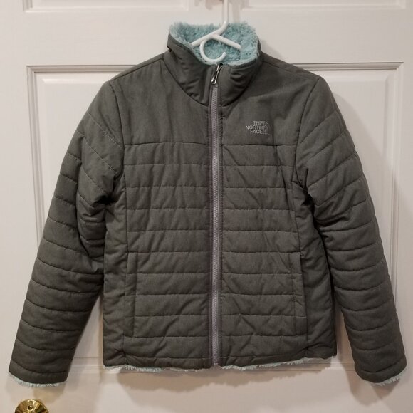 Girls' The North Face Mossbud Swirl Reversible Jacket, Size L (14/16), EUC - Picture 2 of 16